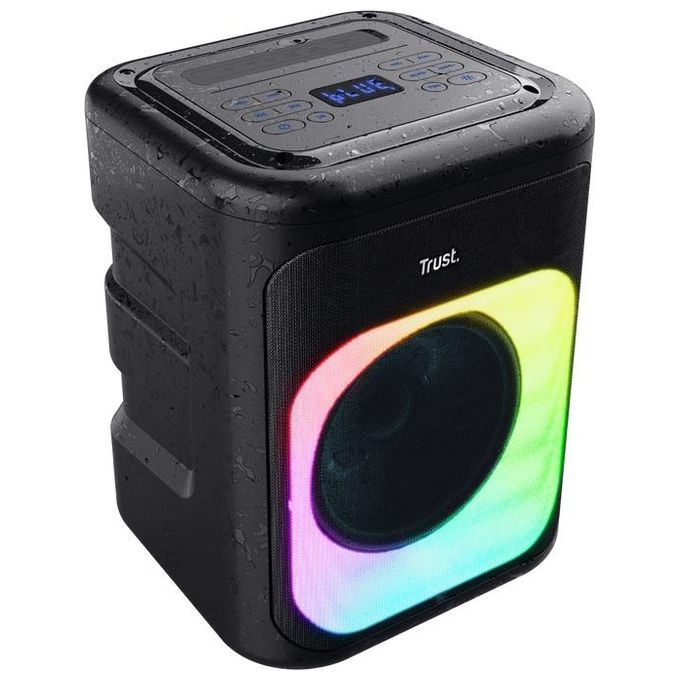 Trust 25280 Azura Cassa Bluetooth per Feste Portatile 50W LED RGB IPX4 11h autonomia colore Nero