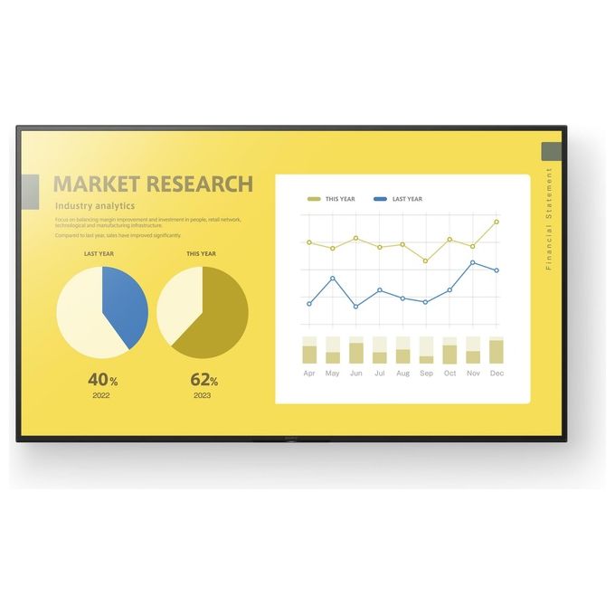 Sony FW-65EZ20L Monitor Professionale 65'' 4K Ultra HD LCD 350 cd-m² 16-7 Wi-Fi Android VESA 300x300 mm colore Nero