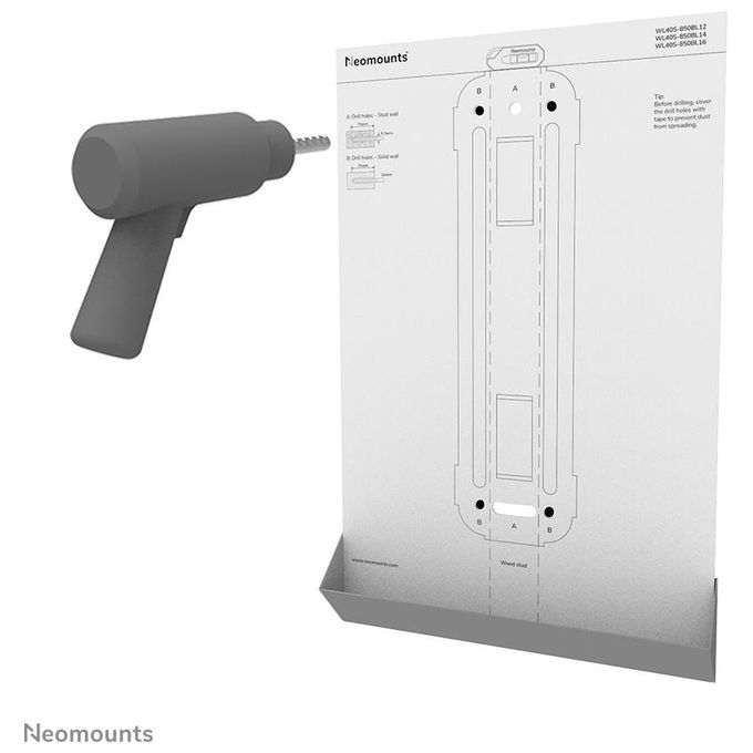 Neomounts WL40S-850BL12 Supporto TV a Parete Full Motion 32'' 55'' 40 Kg VESA 200x200 colore Nero