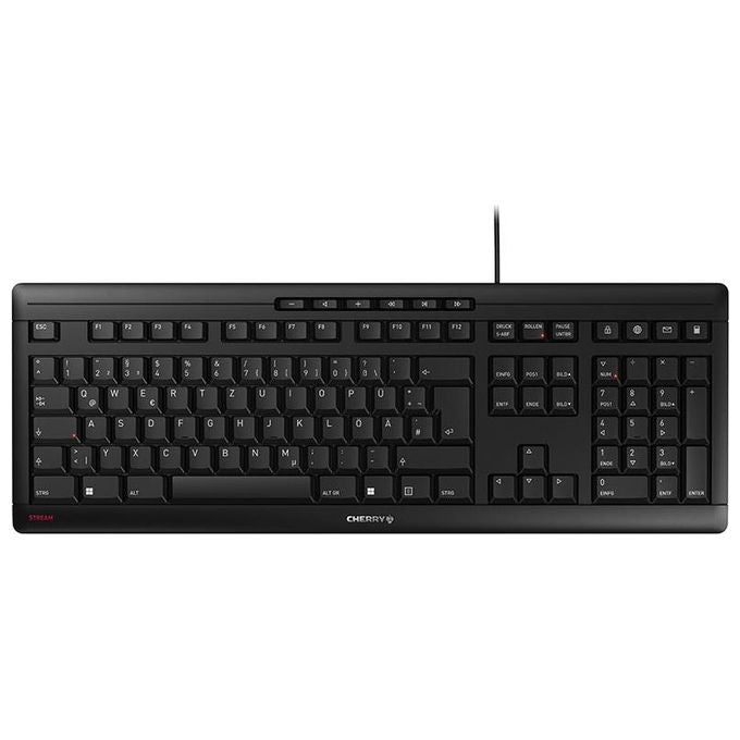 Contour Design JK-8500DE-2 STREAM Tastiera USB QWERTZ Tedesco Meccanica 105 Tasti Nero