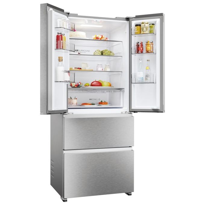 Haier HFR3718ENMM FD 70 Serie 3 Frigorifero 4 Porte 402 L 177 cm Classe E 37 dB No Frost Wi-Fi colore Inox