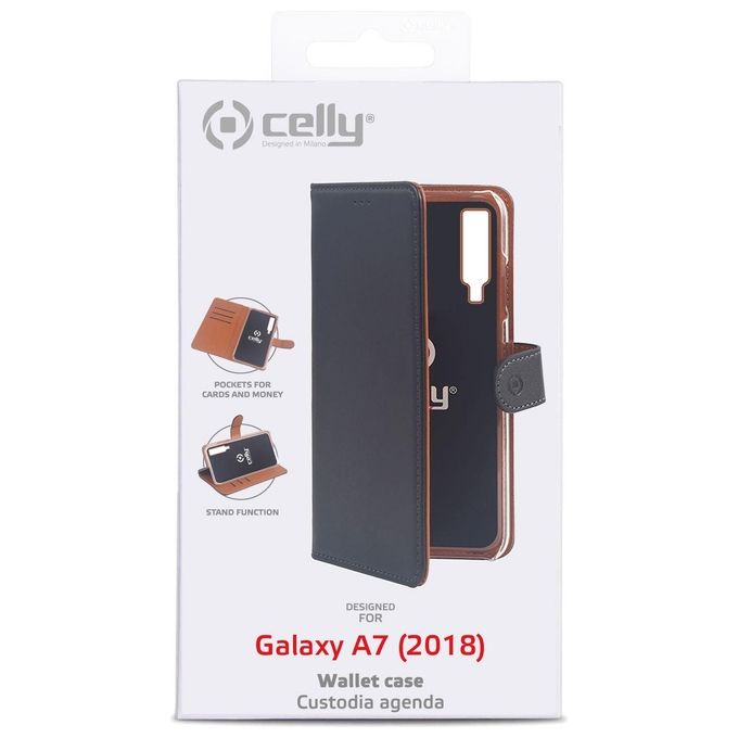Celly Wally Case per Samsung Galaxy A7 Nero