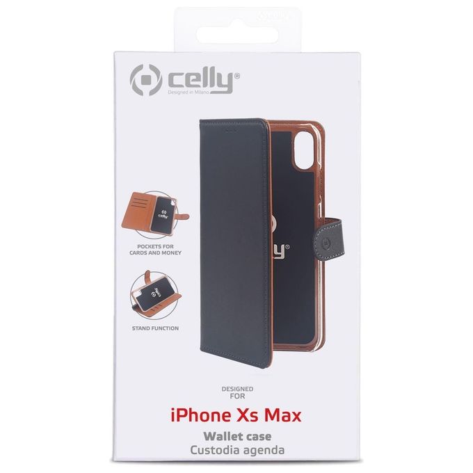 Celly Wally Case per iPhone Xs Max Nero