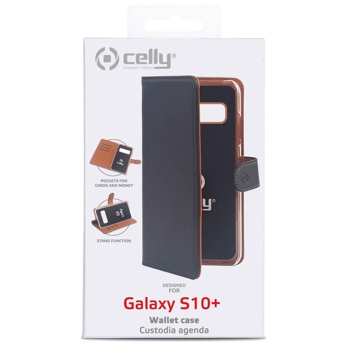 Celly Wally Case per Samsung Galaxy S10 Plus Nero