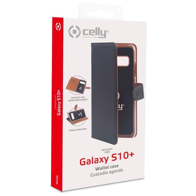 Celly Wally Case per Samsung Galaxy S10 Plus Nero