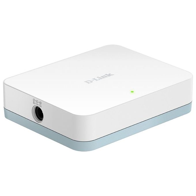 D-Link, Switch di Rete, Non Gestito L2, 5 Porte Gigabit Ethernet, Bianco