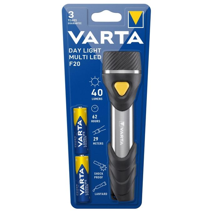 Varta Day Light Multi Led F20 Torcia a Mano con 9x5mm Leds