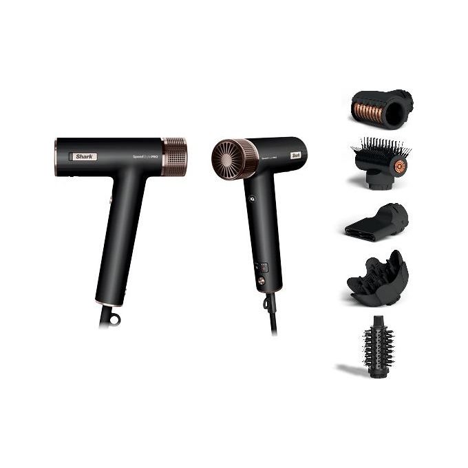 Shark HD752EU SpeedStyle Pro Asciugacapelli 1750 W Tecnologia Ionica 5 Accessori inclusi colore Nero