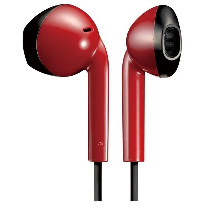 JVC HA-F19M-RB Auricolare Rosso Ipx2 con Microfono e Telecomando