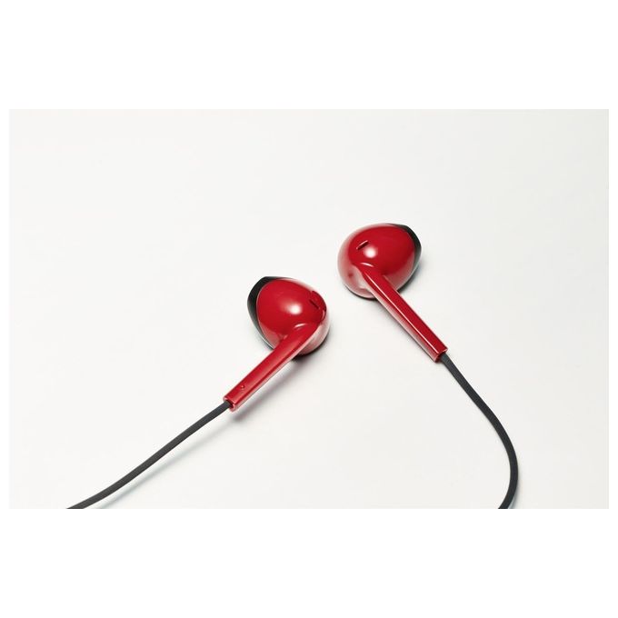 JVC HA-F19M-RB Auricolare Rosso Ipx2 con Microfono e Telecomando