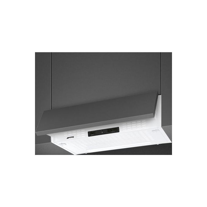 Smeg KSEIR62BE2 Cappa da Incasso a Vista Aspirante Estetica Universale Classe energetica D 3 Velocita' Illuminazione LED 60 cm Bianco