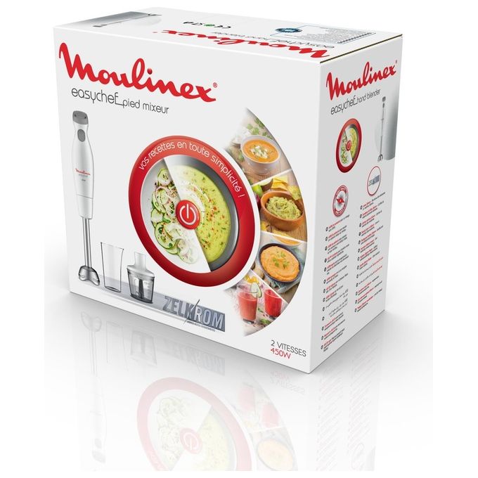 Moulinex DD452110 Easy Chef Mixer ad Immersione 2 in 1 2 Velocita' 800W Bianco