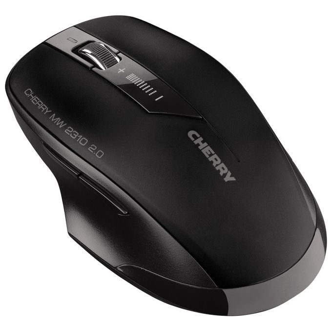 Cherry MW 2310 2.0 – Mouse Wireless Ottico, 6 tasti, 2400 DPI, 3 livelli DPI, nano ricevitore USB, colore Nero