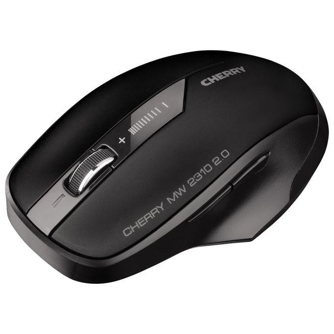 Cherry MW 2310 2.0 – Mouse Wireless Ottico, 6 tasti, 2400 DPI, 3 livelli DPI, nano ricevitore USB, colore Nero