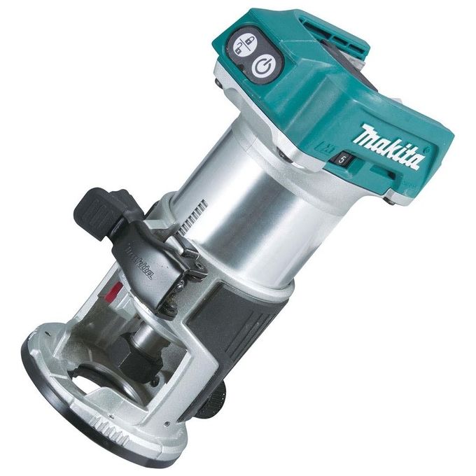 Makita DRT50ZJX2 Rifilatore Fresatrice a Batteria 18V Brushless 3 Basi Intercambiabili LED senza Batteria