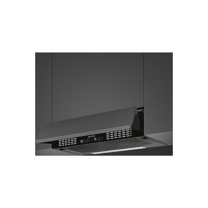 Smeg KSEIR62NE2 Cappa da Incasso a Vista Aspirante Estetica Universale Classe energetica D 3 Velocita' Illuminazione LED 60 cm Nero