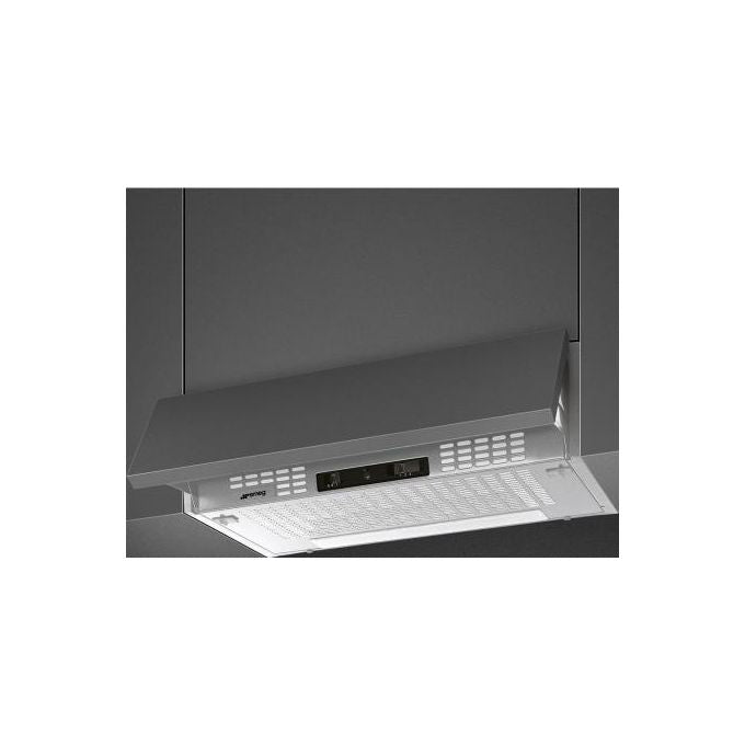 Smeg KSEIR62SE2 Cappa da Incasso a Vista Aspirante Estetica Universale Classe energetica D 3 Velocita' Illuminazione LED 60 cm Silver