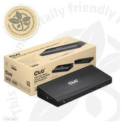 CLUB3D CSV-1562 Docking Station USB 3.2 Gen 1 Type-C con 4 Porte USB-A 3.1 Gen 1 3 Uscite HDMI 2.0 2 DisplayPort 1 Porta Ethernet LAN RJ-45 Gigabit Ricarica Power Delivery 60W colore Nero