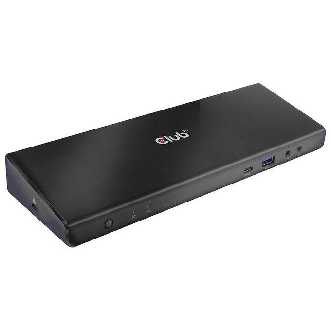 CLUB3D CSV-1562 Docking Station USB 3.2 Gen 1 Type-C con 4 Porte USB-A 3.1 Gen 1 3 Uscite HDMI 2.0 2 DisplayPort 1 Porta Ethernet LAN RJ-45 Gigabit Ricarica Power Delivery 60W colore Nero