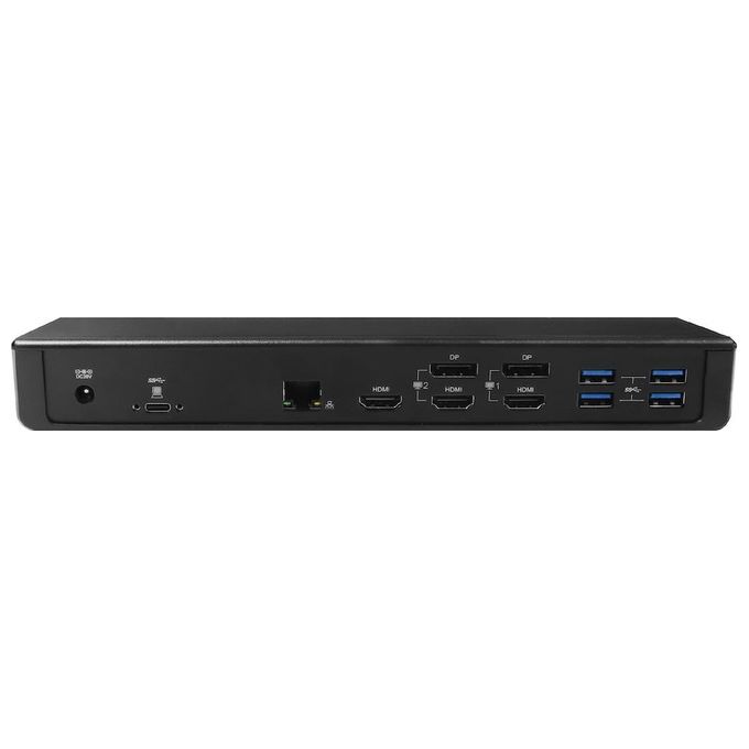 CLUB3D CSV-1562 Docking Station USB 3.2 Gen 1 Type-C con 4 Porte USB-A 3.1 Gen 1 3 Uscite HDMI 2.0 2 DisplayPort 1 Porta Ethernet LAN RJ-45 Gigabit Ricarica Power Delivery 60W colore Nero