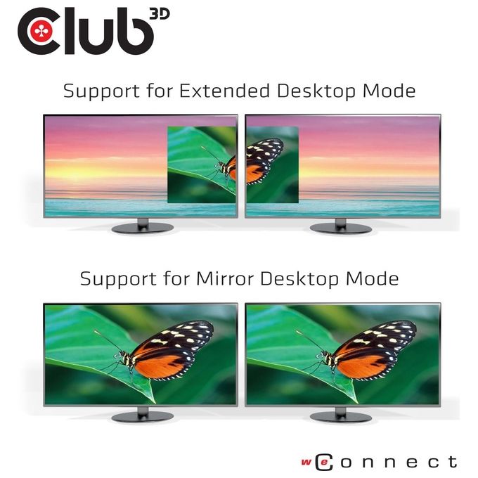 CLUB3D CSV-1562 Docking Station USB 3.2 Gen 1 Type-C con 4 Porte USB-A 3.1 Gen 1 3 Uscite HDMI 2.0 2 DisplayPort 1 Porta Ethernet LAN RJ-45 Gigabit Ricarica Power Delivery 60W colore Nero