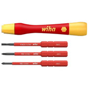 Wiha 43167 Set con giravite di precisione PicoFinish slimVario electric 1000V con slimBit 4 pezzi colore Nero