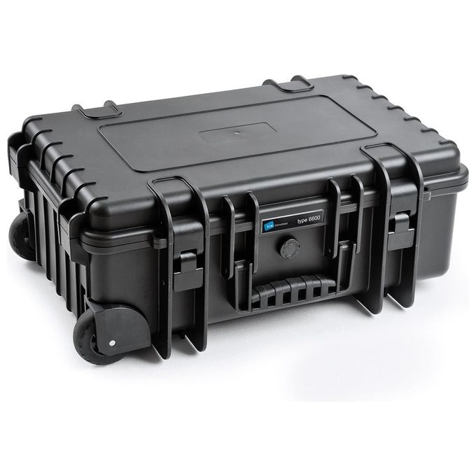 BandW Cases 6600-B Custodia Trolley per Interfaccia Audio in Polipropilene (PP) con Ruote e Chiusura a Clip colore Nero