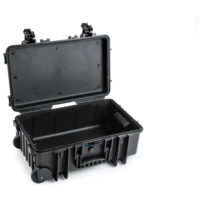 BandW Cases 6600-B Custodia Trolley per Interfaccia Audio in Polipropilene (PP) con Ruote e Chiusura a Clip colore Nero
