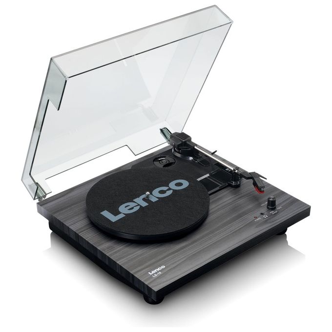 Lenco LS-10WD LS-10 Giradischi con Altoparlanti Integrati Trasmissione a Cinghia 33 e 45 Giri Motore CC Altoparlanti 2 x 3 W colore Nero
