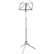KandM 10052-000-55 Leggio Extra Alto Pieghevole in Acciaio Altezza Regolabile da 64 a 150 cm colore Nero