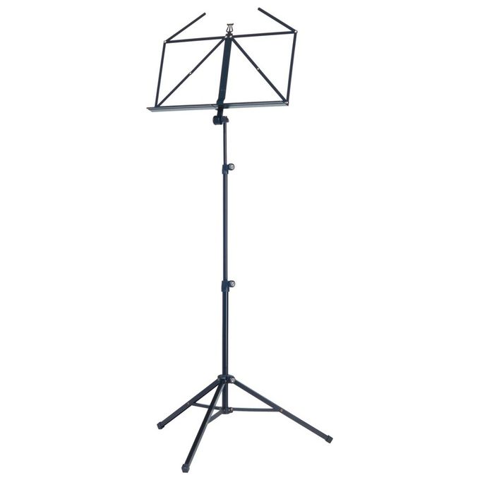 König and Meyer 10065-000-55 Leggio Pieghevole in Acciaio Altezza Regolabile da 58.5 a 122 cm colore Nero