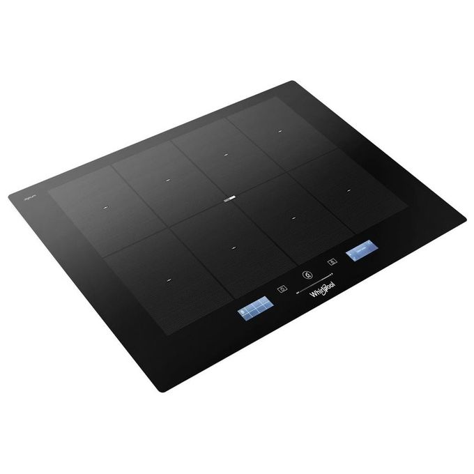 Whirlpool SMP778CNEIXL W Collection Piano cottura induzione 77 cm 8 zone FlexiFull 7400 W Touch Control colore Nero