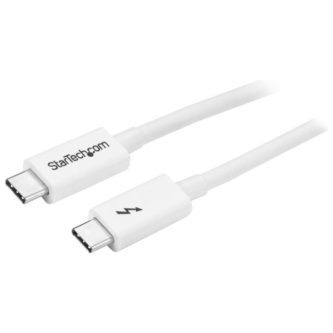 StarTech TBLT3MM1MW Cavo Thunderbolt 3 20 Gbps 100W PD 4K 60Hz USB-C Bianco