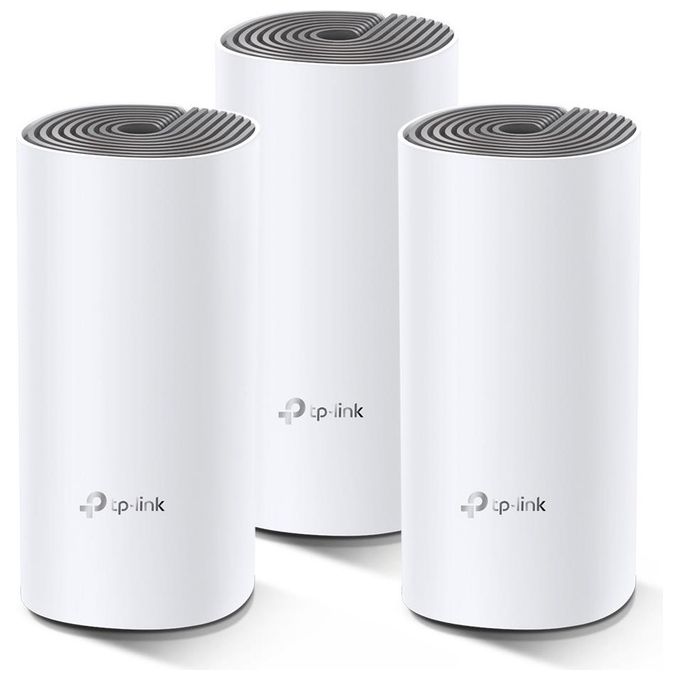 TP-Link DECO E4(3-PACK) Deco Sistema Wi-Fi Mesh Dual Band AC1200 Wi-Fi 5 Copertura 370 m² Parental Control colore Bianco