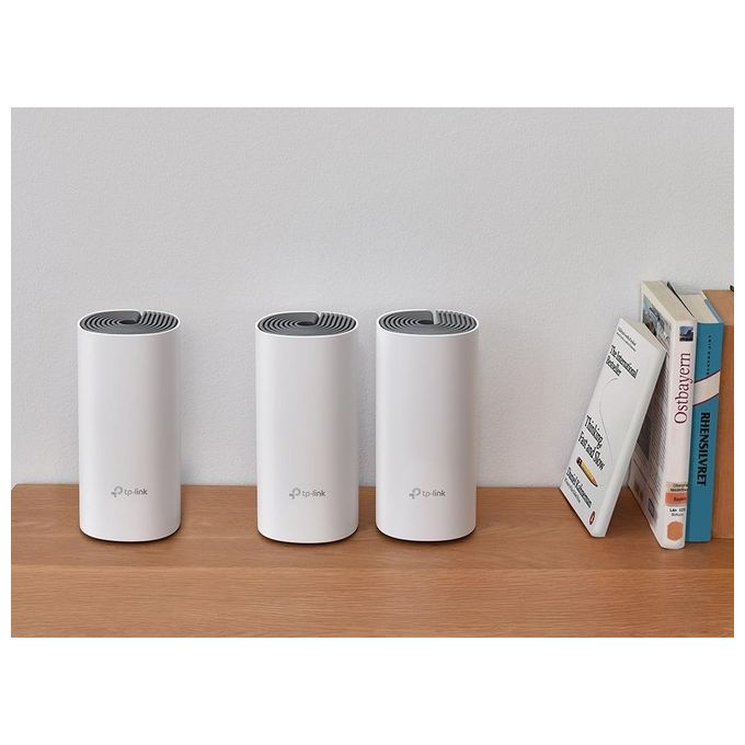 TP-Link DECO E4(3-PACK) Deco Sistema Wi-Fi Mesh Dual Band AC1200 Wi-Fi 5 Copertura 370 m² Parental Control colore Bianco