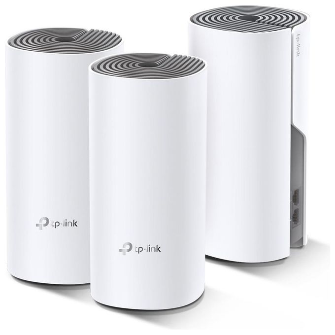TP-Link DECO E4(3-PACK) Deco Sistema Wi-Fi Mesh Dual Band AC1200 Wi-Fi 5 Copertura 370 m² Parental Control colore Bianco