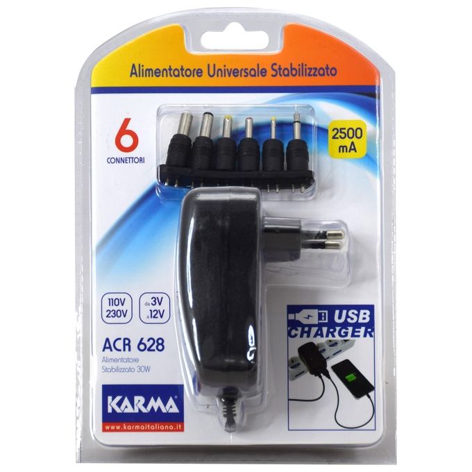 Karma Alimentatore Universale Stabilizzato Usb 30W 2500mAh