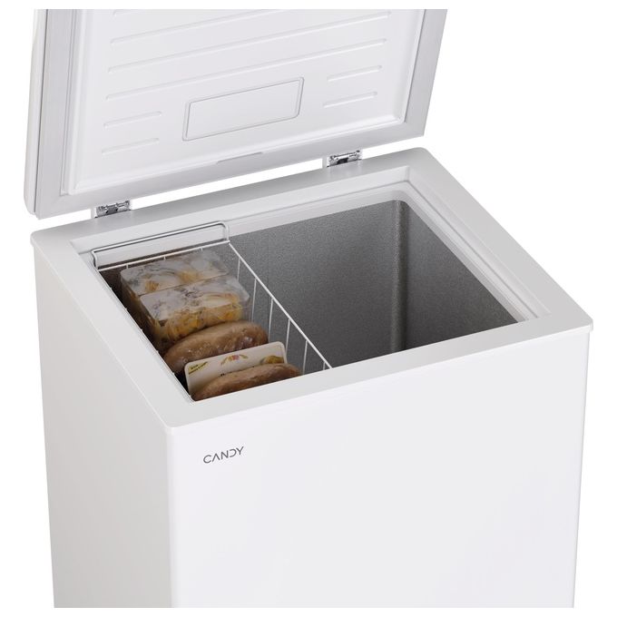 Candy CHAE1002E Congelatore a Pozzetto Statico 97 L 84,5 cm Classe E 39 dB Congelamento 5,5 Kg-24h colore Bianco