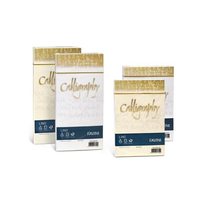 Cartotecnica Favini A69Q614 Confezione 50 Fogli Lino 200gr A4 Avorio