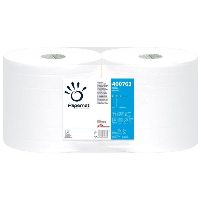 Papernet Confezione 2 Bobine di Pura Cellulosa Micro 900 Strappi