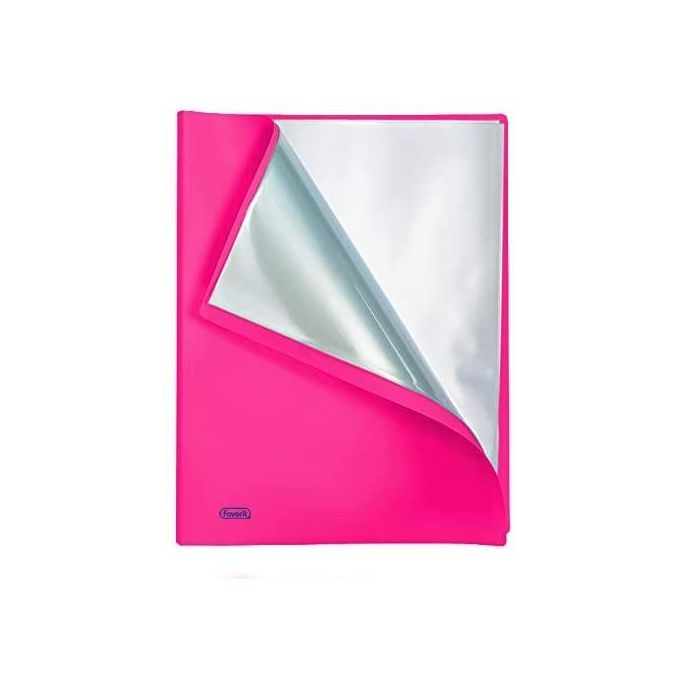 Favorit Portalistino Neon con 40 Buste Formato Interno 22X30cm Fucsia Fluo