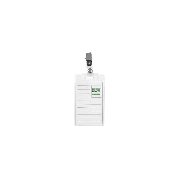 Lebez Confezione 50 Portabadge Semirigido 60x93mm