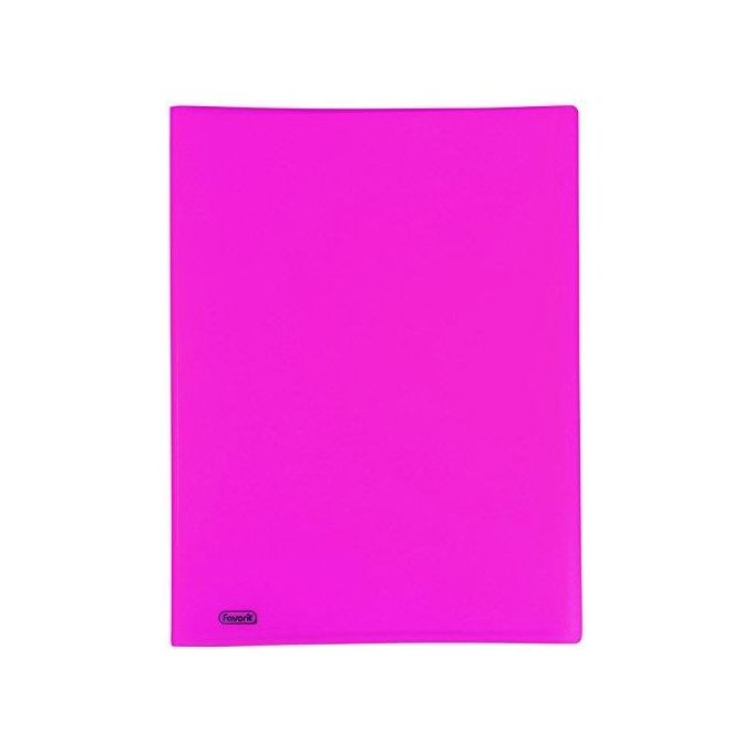 Favorit  Portalistino Neon con 60 Buste Formato Interno 22x30cm Fucsia Fluo