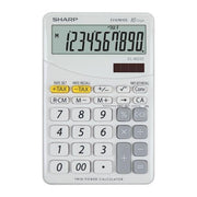 Sharp El M332 Bwh Calcolatrice LCD a Energia Solare e Batteria con Design Bianco