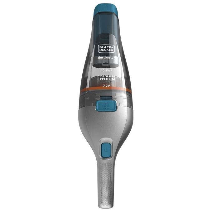 Black+Decker NVC215WA-Q Dustbuster Aspirabriciole Capacita' 0,385 L Tecnologia Litio 7,2 V 10,8 Wh con Accessori Argento-Blu