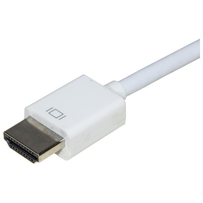 Link adattatore hdmi tipo a maschio a vga femmina con audio Bianco