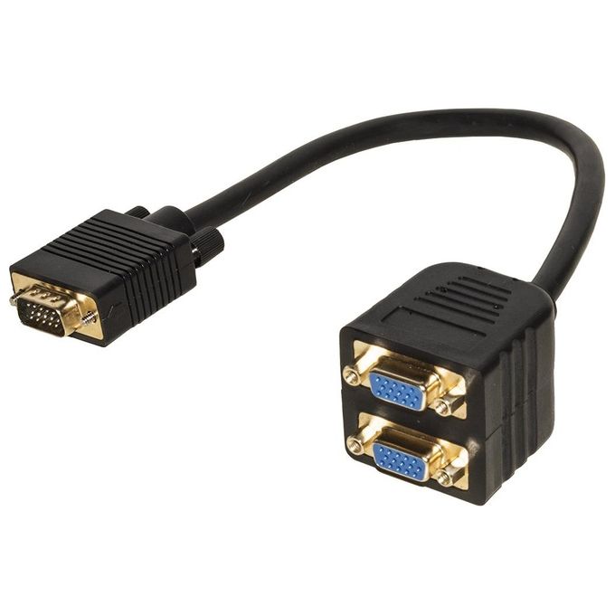 Link adattatore splitter vga maschio - 2 porte vga femmina