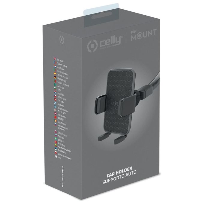 Celly Screen Dash Holder Plus Flex per Smartphone fino a 6,5'' Nero
