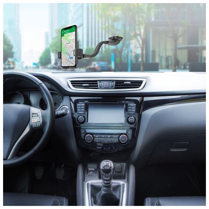 Celly Screen Dash Holder Plus Flex per Smartphone fino a 6,5'' Nero