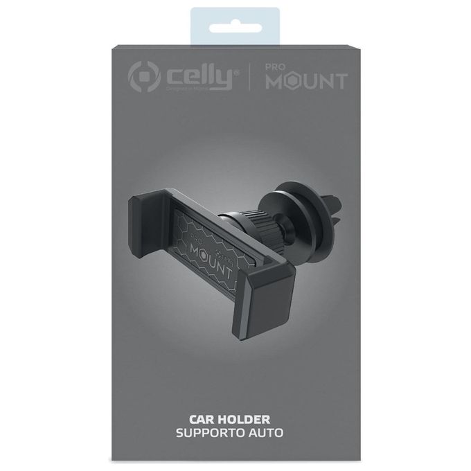Celly Airvent Holder Supporto per Smartphone fino a 6,5'' Nero